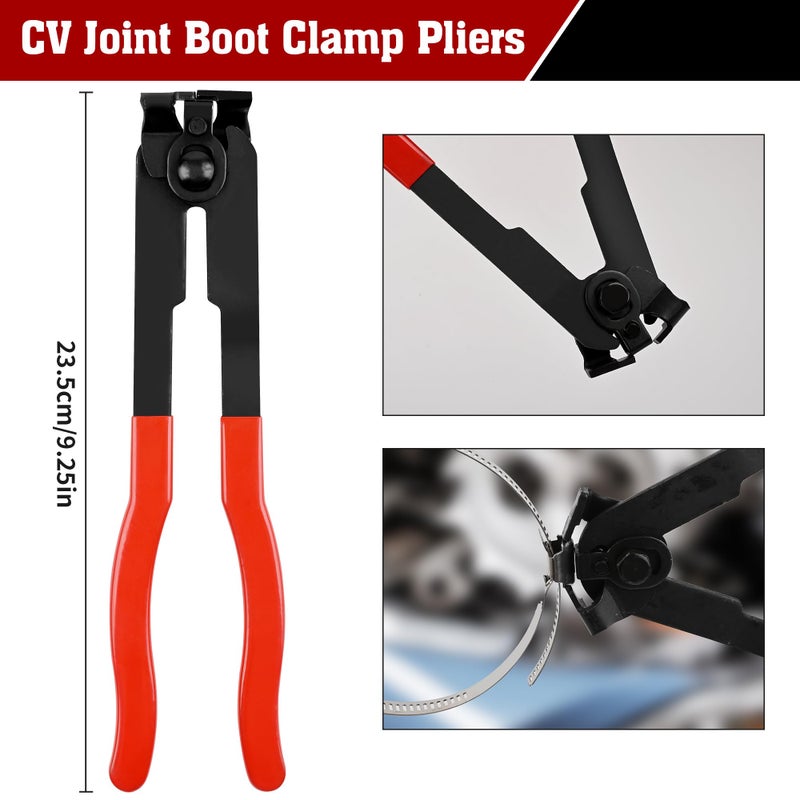 TOOLEAGUE 5Pcs Joint CV Boot Clamp Pliers Set Hose Clamp and Clic-R Type Pliers Auto Trim Removal Tool with Storage Bag for Car ATV UTV - Image 4